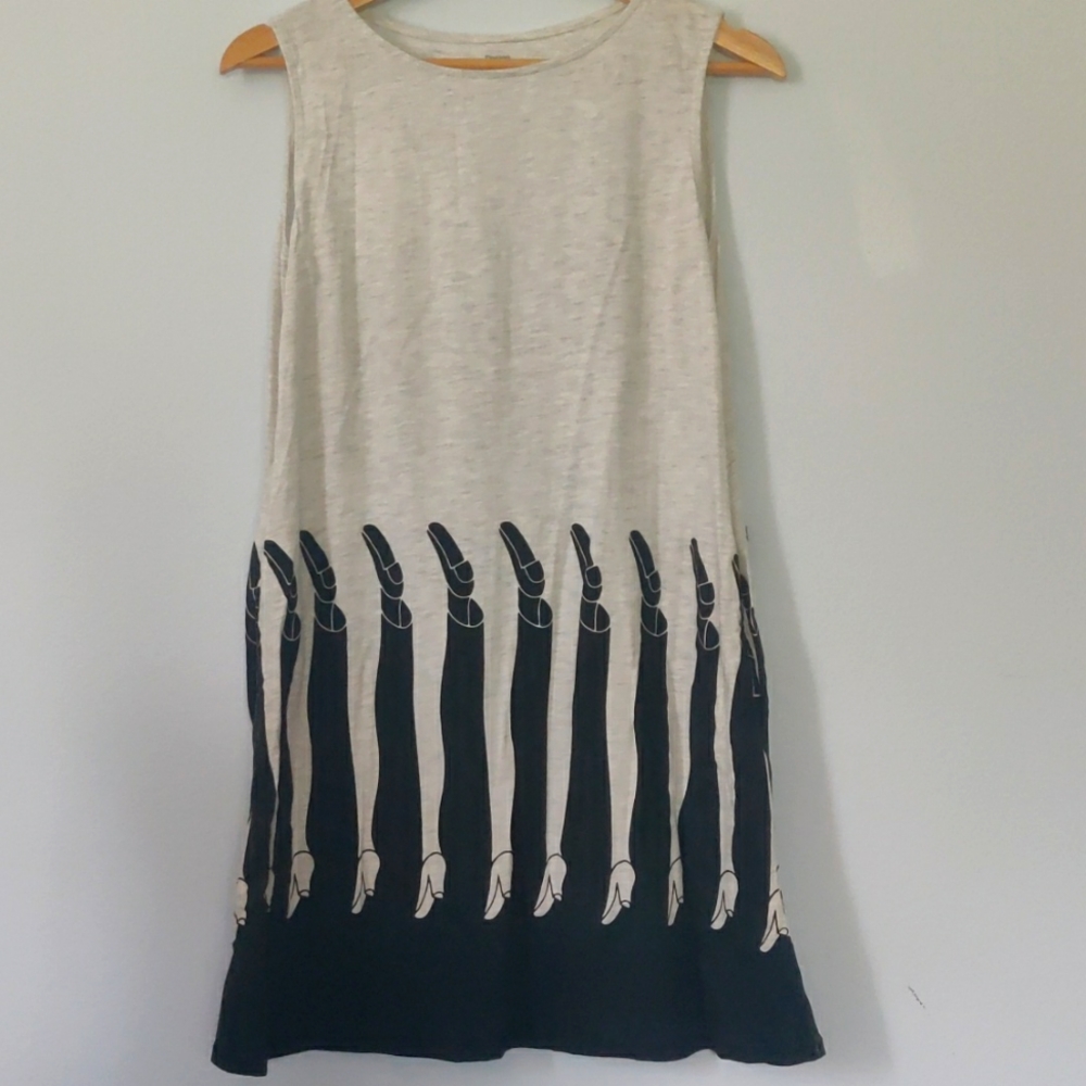 A-line modern print dress with pockets